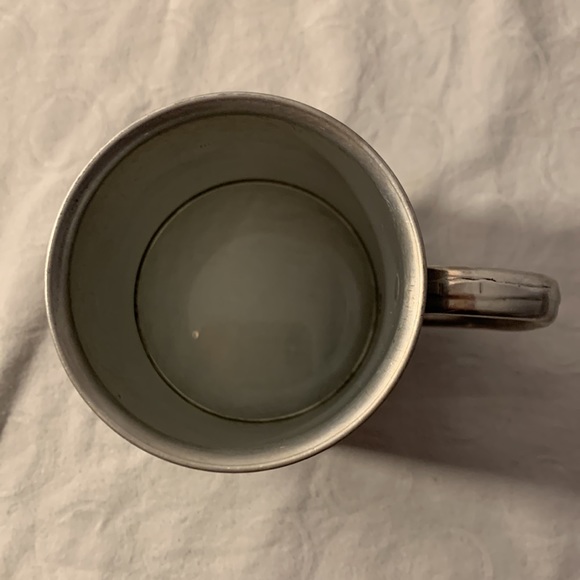 Vintage Las Vegas Aluminum Mug Leather Wrap Unique Clear Bottom Collectable - Picture 4 of 6